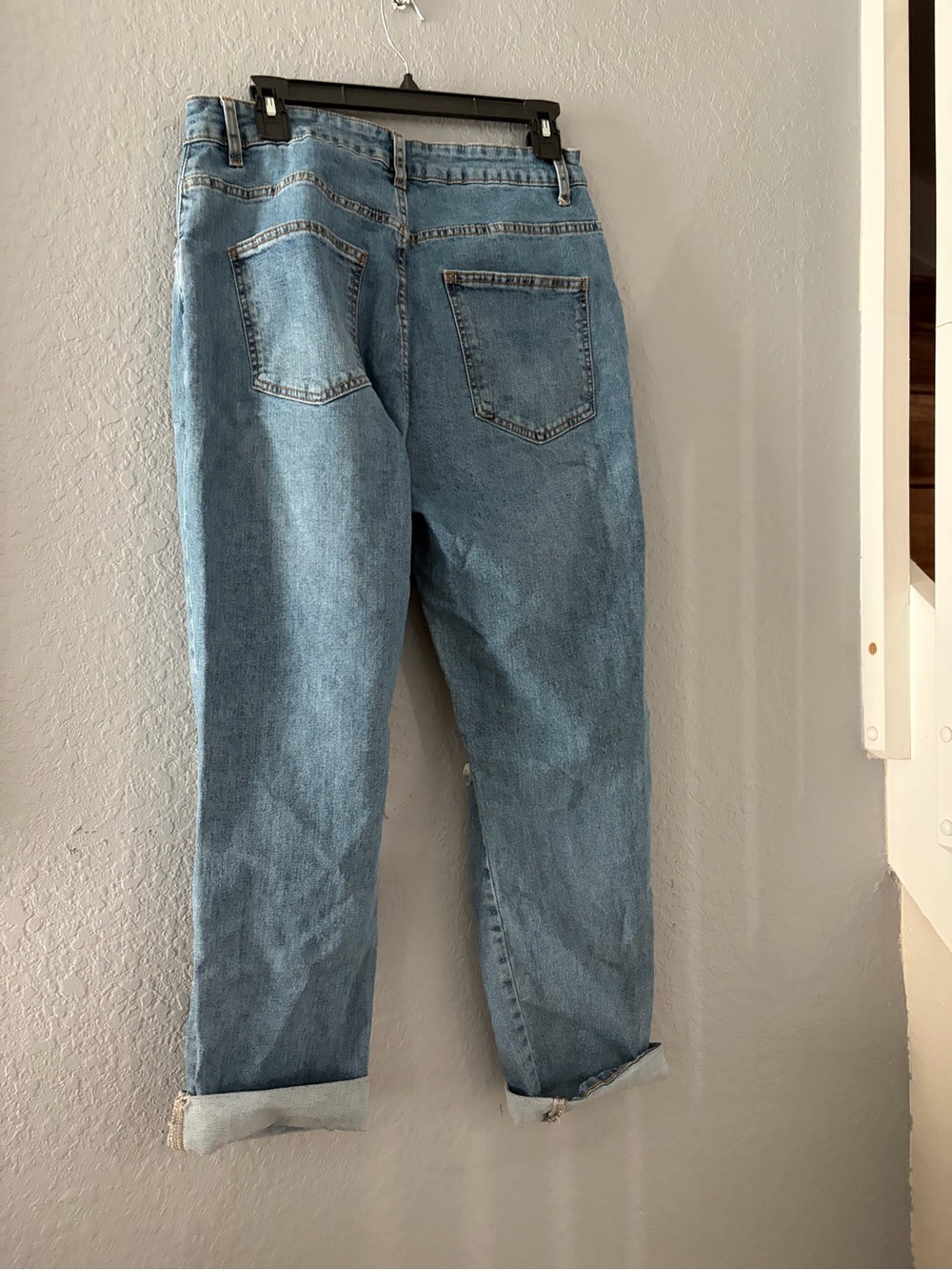 Cotton On Light Blue Distressed Boyfriend Jeans - Picture 3 of 5